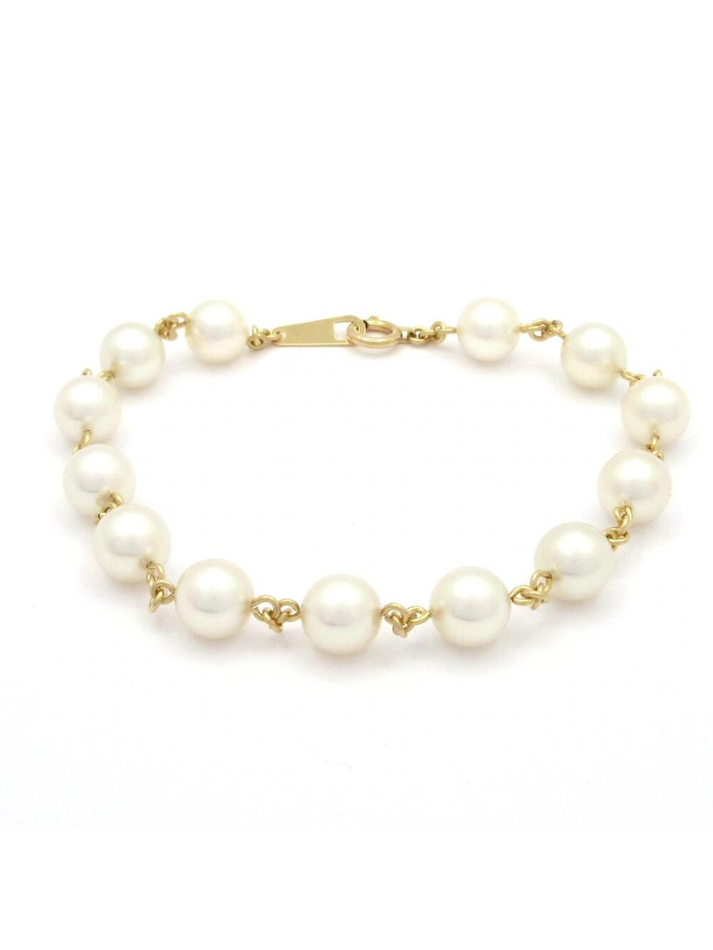 Tasaki 18K Yellow Gold Pearl Bracelet #300912T13B